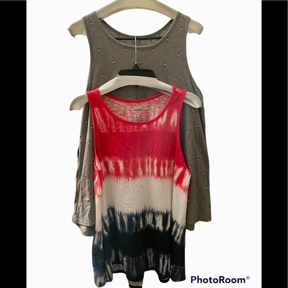 🇺🇸 NWT Lot of 2 SONOMA tunic tanks, size L
